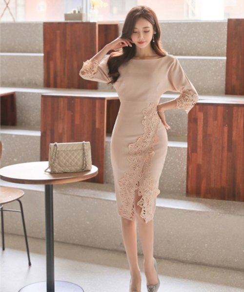 クーポン セール10 Off Jasmine Grandiflorum ボートネックレースタイトワンピース 韓国ファッション Aimoha アイモハ Aimoha D Fashion クーポン セール10 Off Jasmine Grandiflorum ボートネックレースタイトワンピース 韓国ファッション Aimoha アイモハ Aimoha D Fashion