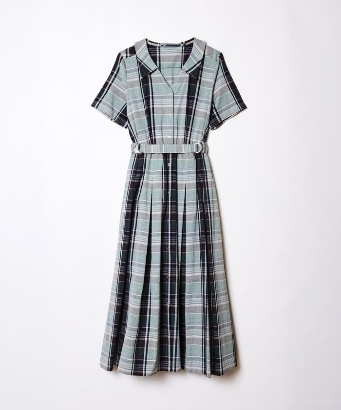 セール 50%OFF】チェックシャツワンピース(504099389