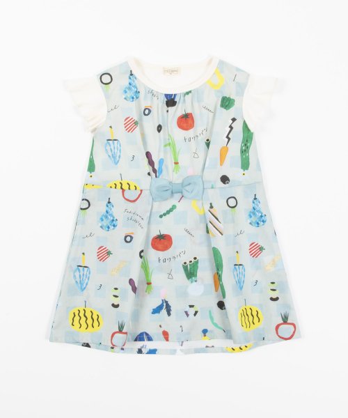 Troislapins トロワラパン Xsubikiawa食器店 ひざ丈ワンピース 100 130cm トロワラパン Troislapins D Fashion Troislapins トロワラパン Xsubikiawa食器店 ひざ丈ワンピース 100 130cm トロワラパン Troislapins D Fashion