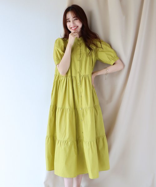 半袖ティアードワンピース ブルーイースト Blueeast D Fashion