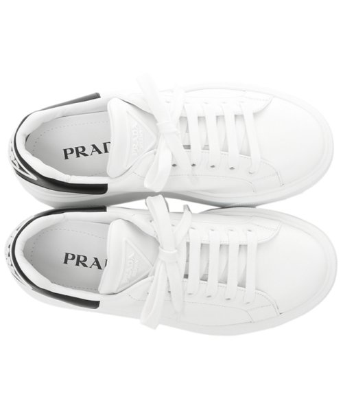 セール プラダ スニーカー 靴 トライアングルロゴ ホワイト ブラック メンズ Prada 4e35 3g4i F0964 プラダ Prada D Fashion
