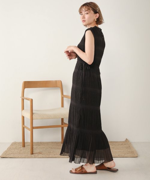 セール Web限定 しわプリーツノースリーブワンピース バブ Bab D Fashion