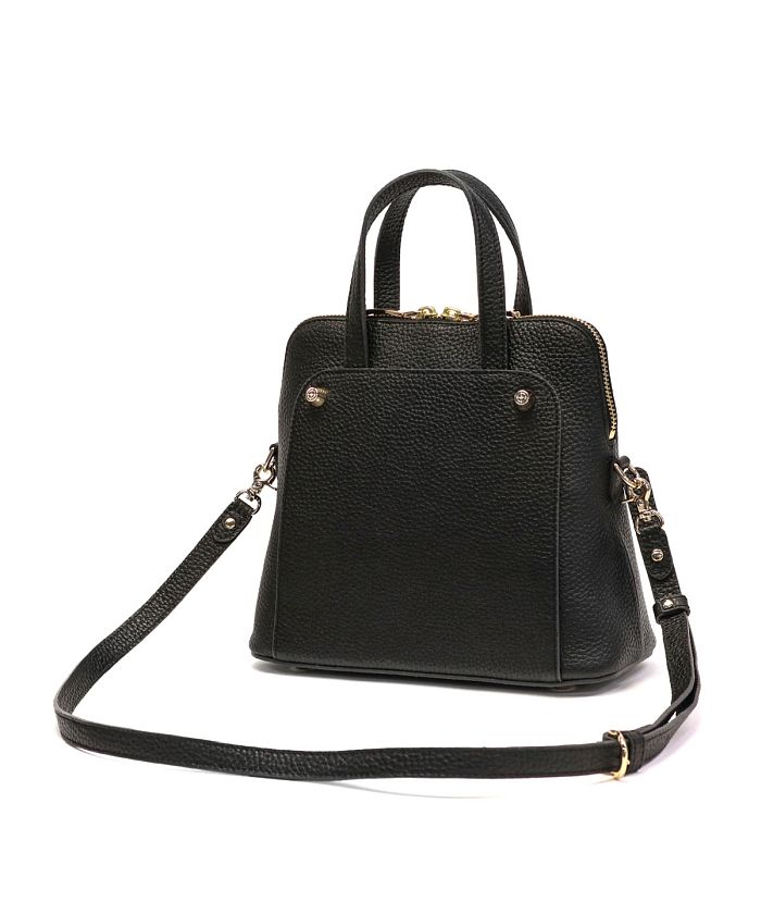 ペッレモルビダ　PELLE MORBIDA　レザートートバッグ　黒色 ペッレモルビダ バッグ 牛革 シュリンクレザー スタッズ トート