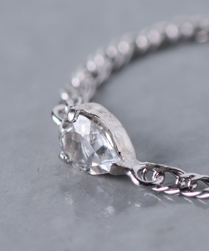 【新品】ルボンボン ダイヤモンドチェーンリング 11号 diamond chain ring – les bon bon Online store