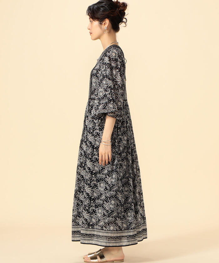 セール】【ne Quittez pas/ヌキテパ】ETHNIC PRINT FLARE SLEEVE DRESS(504089920) |  ノーリーズ(NOLLEY'S) - d fashion