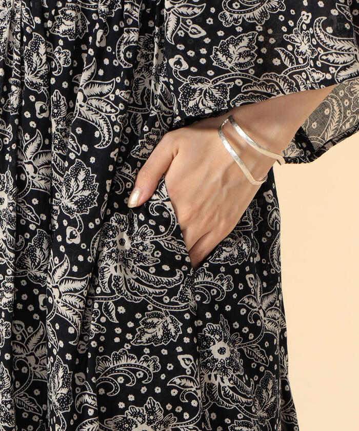 セール】【ne Quittez pas/ヌキテパ】ETHNIC PRINT FLARE SLEEVE