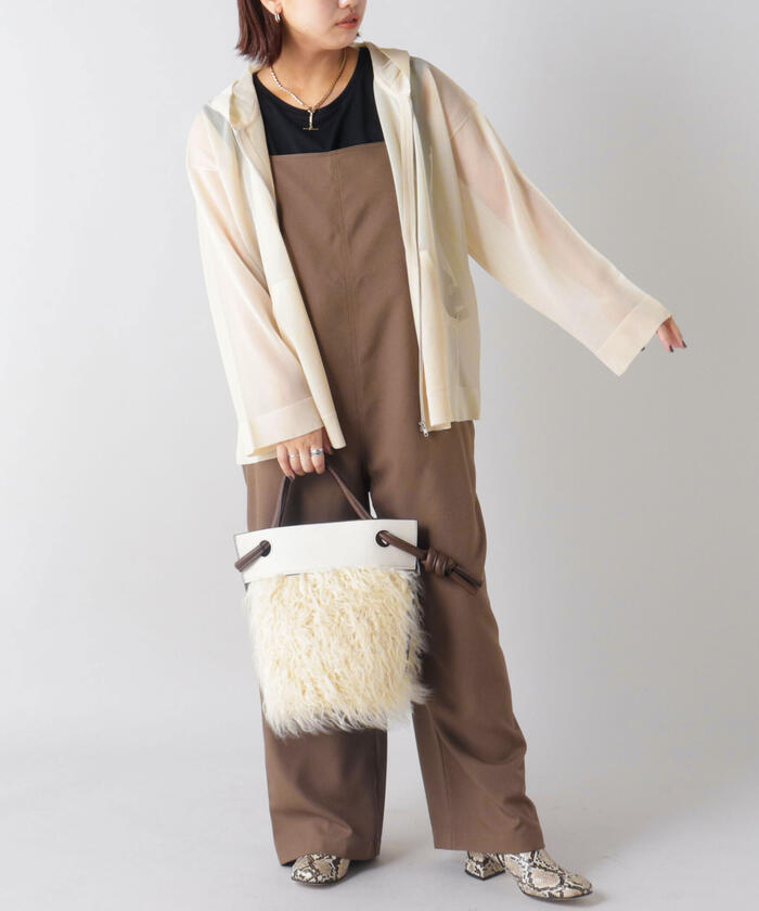 TORRAZZO DONNA - トラッツォドンナ　アイボリーメッシュパーカー TORRAZZO DONNA - トラッツォドンナ アイボリーメッシュパーカー