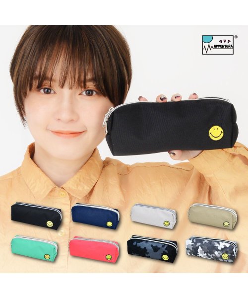 スマイル ペンケース 筆箱 大人 高校生 ナイロン ファスナー 2ルーム キャラクター 大容量 通勤 通学 旅行 出張 修学旅行 シンプル 可愛い かわいい ランナー Runner D Fashion スマイル ペンケース 筆箱 大人 高校生 ナイロン ファスナー 2ルーム キャラクター 大容量 通勤 通学 旅行 出張 修学旅行 シンプル 可愛い かわいい ランナー Runner D Fashion
