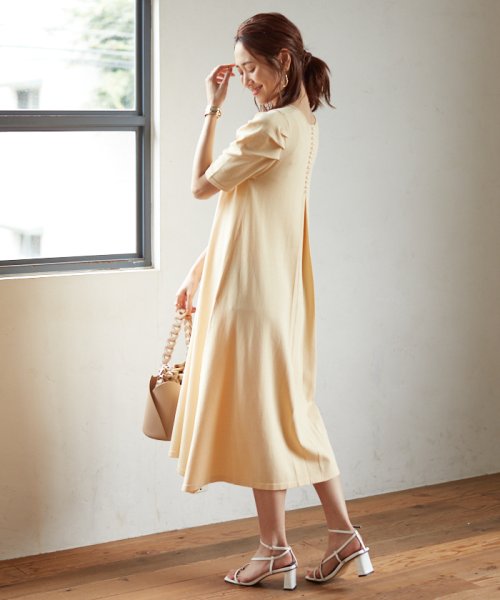 セール バックパールボタンワンピース クイーンズコート Queens Court D Fashion