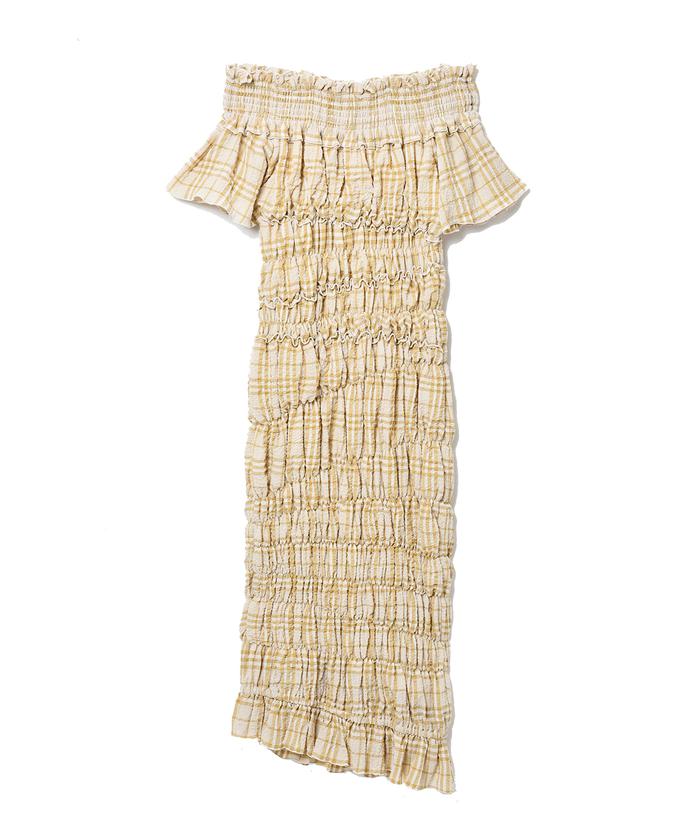セール 60%OFF】チェックシャーリングタイトワンピース セール 60%OFF】チェックシャーリングタイトワンピース