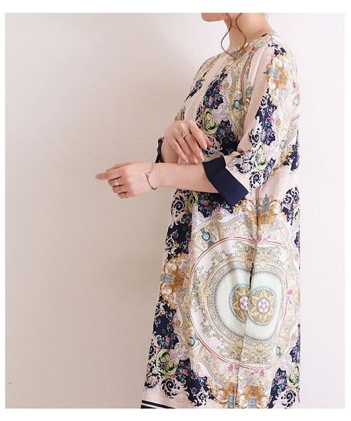 ゴージャスなスカーフ柄ワンピース サワアラモード Sawa A La Mode D Fashion