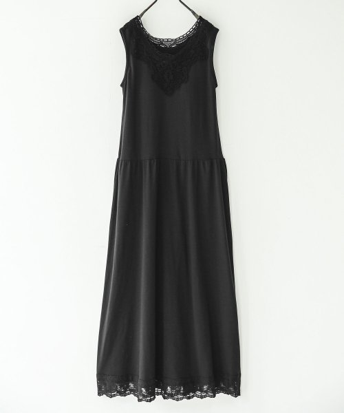 レース衿ブラトップワンピース オシャレウォーカー Osharewalker D Fashion