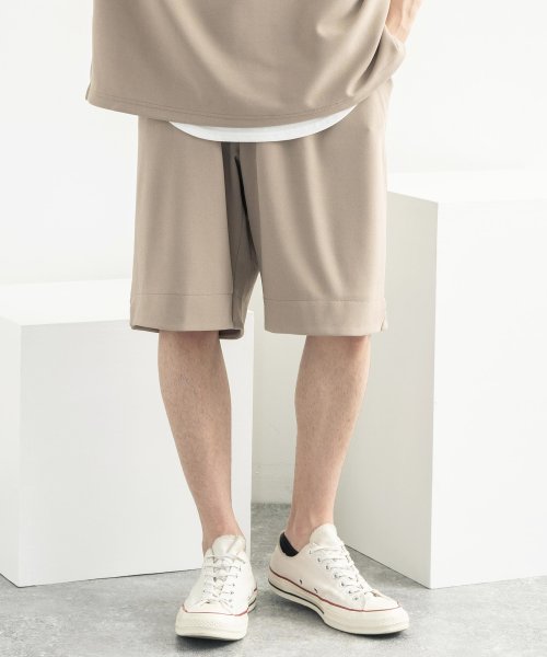 ショートパンツ メンズ レディース ハーフ 短 ショーツ ルームウェア ワンマイル ラウンジ パジャマ ワイドシルエット オーバーサイズ カットジョーゼット セ ロッキーモンロー Rocky Monroe D Fashion