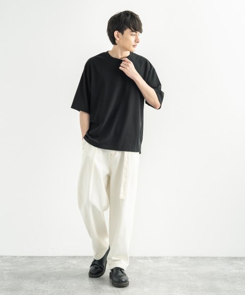 ビッグt 接触冷感 メンズ レディース 半袖 カットソー Tシャツ 吸汗速乾 クールタッチ ひんやり 無地 オーバーサイズ ルーズ ワイド リラックス ゆったり ロッキーモンロー Rocky Monroe D Fashion