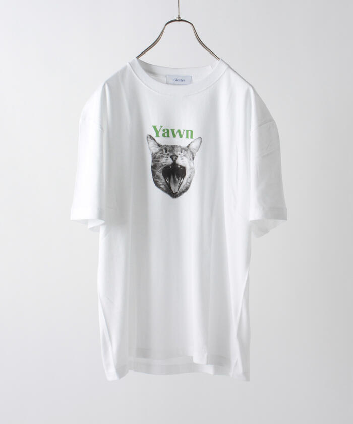 heavena by marcjacobs 猫プリント Tシャツ グレー BIGWAVE 猫 ネコ Tシャツ cat49 手描きイラスト 猫服 ゆるキャラ