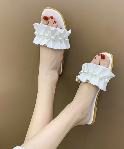 サンダルパールレディーススリッパ履きやすいフラットサンダルミュール夏サンダル靴歩きやすい美脚靴シューズ サンダルパールレディーススリッパ履きやすいフラットサンダルミュール夏サンダル靴歩きやすい美脚靴シューズ