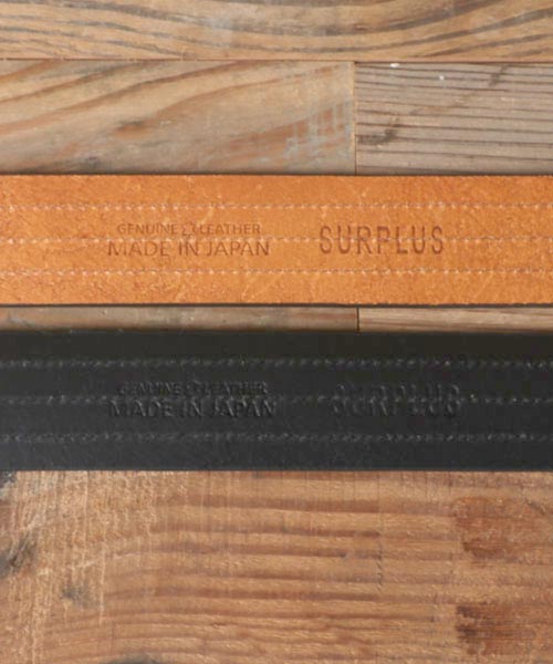 クーポン】【SURPLUS/サープラス】 彫線ステッチベルト 革 革
