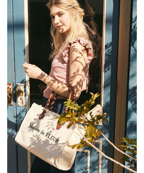 メゾン ド フルール Maison de FLEUR マテリアルトートMバッグ