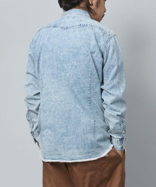 RRL アメカジ　ウエスタンシャツ ウエスタンシャツ デニムシャツ オンブレチェックシャツ メンズ