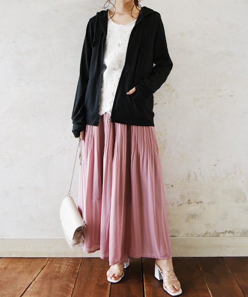 クーポン】【and it_】UVカット指穴ZIPパーカー【M】【L】【LL】 パーカー レディース 大きいサイズ 夏服 UVカット 夏 薄手 uv パーカー(500878646) | アンドイット(and it_) - d fashion