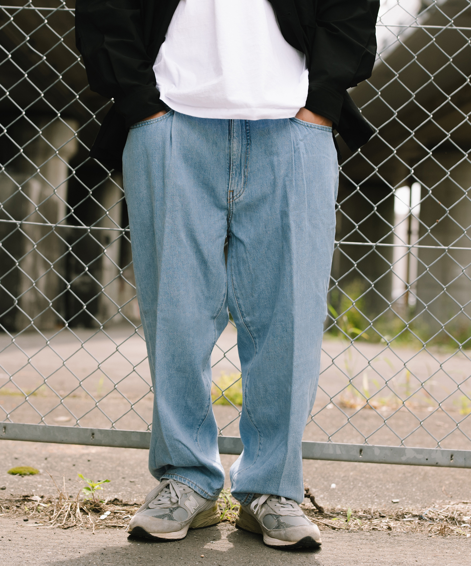 Stay loose pleated crop deadeye lt indig Clearance