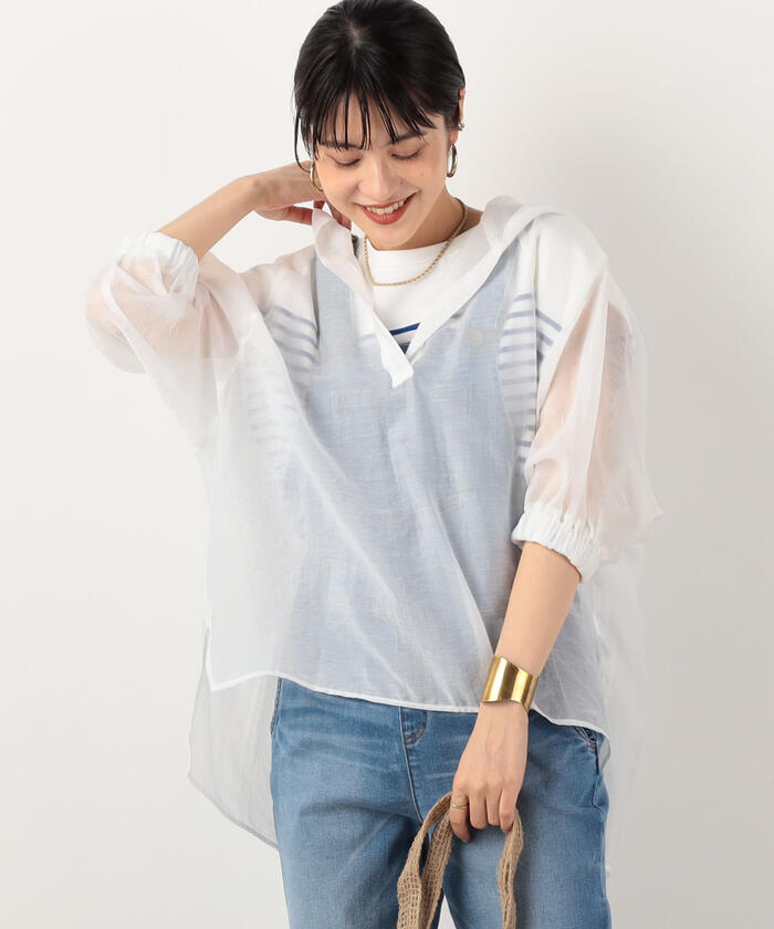 セール 50%OFF】シアーパーカープルオーバーブラウス(504121675