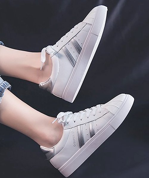 2ラインスニーカー シンプル おしゃれ かわいい レディース アミュレット Amulet D Fashion