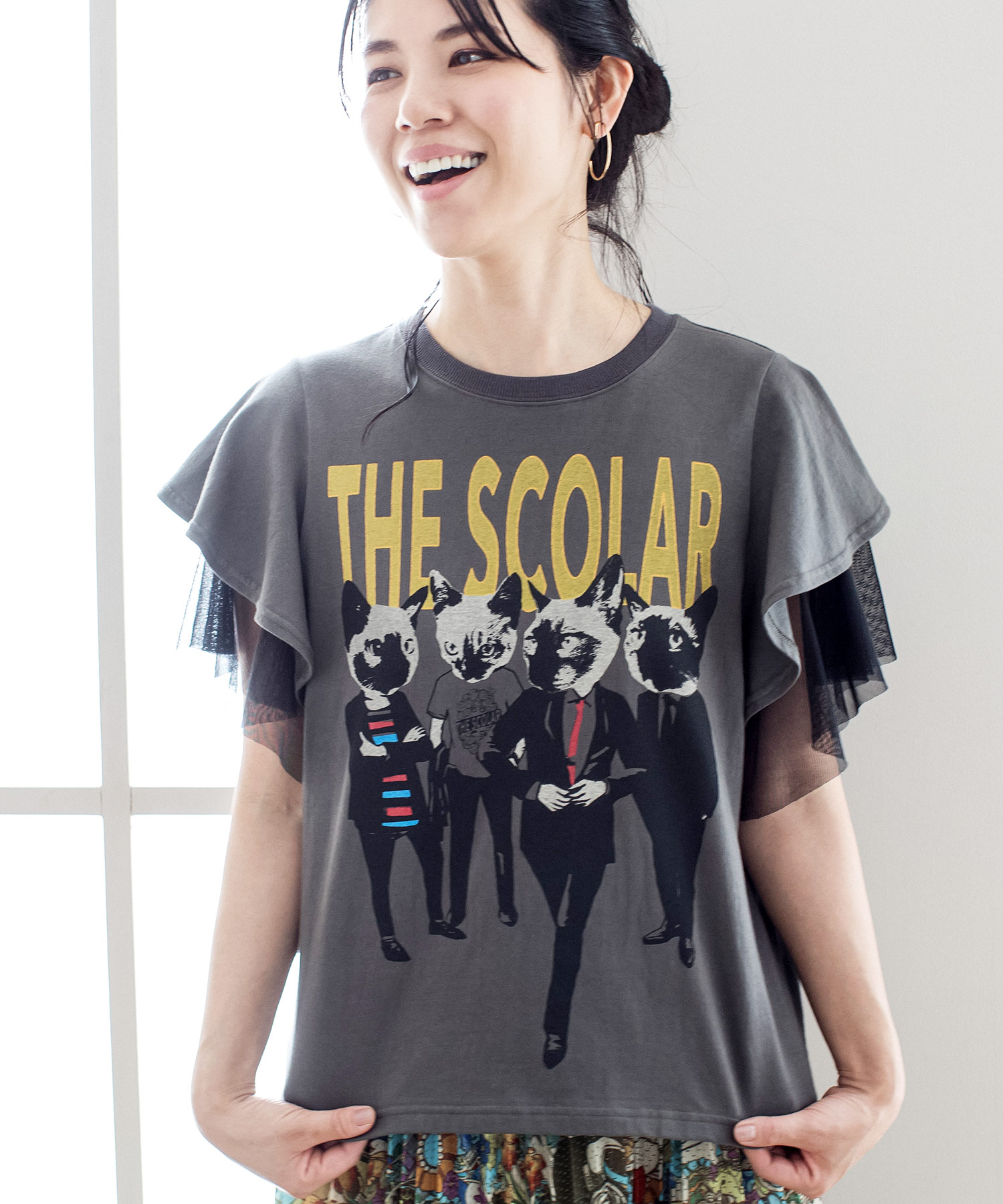 スカラー scolar 新作 Tシャツ チュール トップス レディース 半袖 おしゃれ かわいい ブランド スカラーちゃんヒストリー柄 チュール重ねプルオーバー 152619 楽天市場】セール SALE スカラー scolar スカラーTシャツ