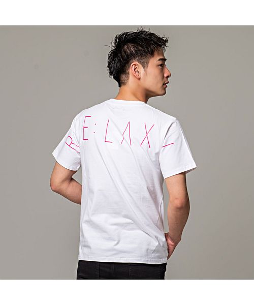 Re:luxi 3Dロゴプリントクルーネック半袖Tシャツ メンズ 半袖 ブランド 