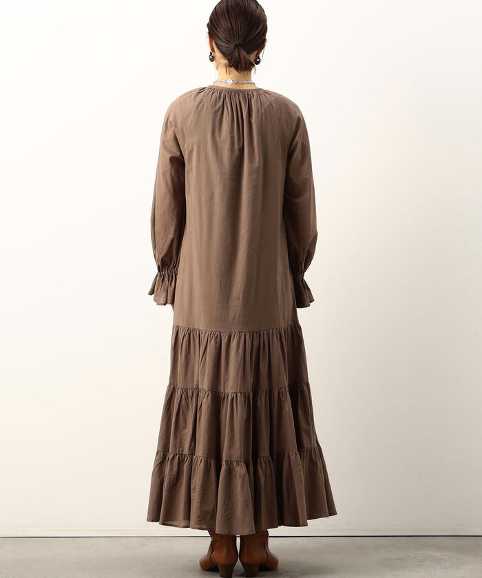 MARIHAマリハ定番半袖ワンピース38ブラウン美品 MARIHA 「MARIHA」 半袖ワンピース 38 ダークブラウン