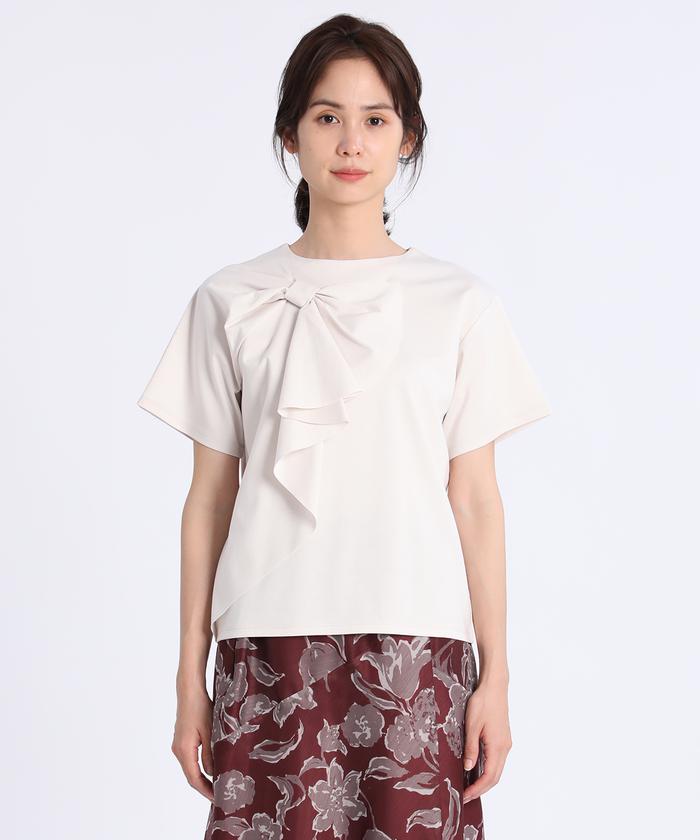 セール】《大きいサイズ》リボンディテールカットソー《Maglie