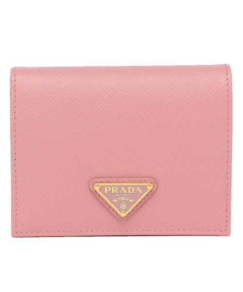 セール プラダ 二つ折り財布 サフィアーノ トライアングルロゴ ミニ財布 ピンク レディース Prada 1mv4 Qhh F0442 プラダ Prada D Fashion