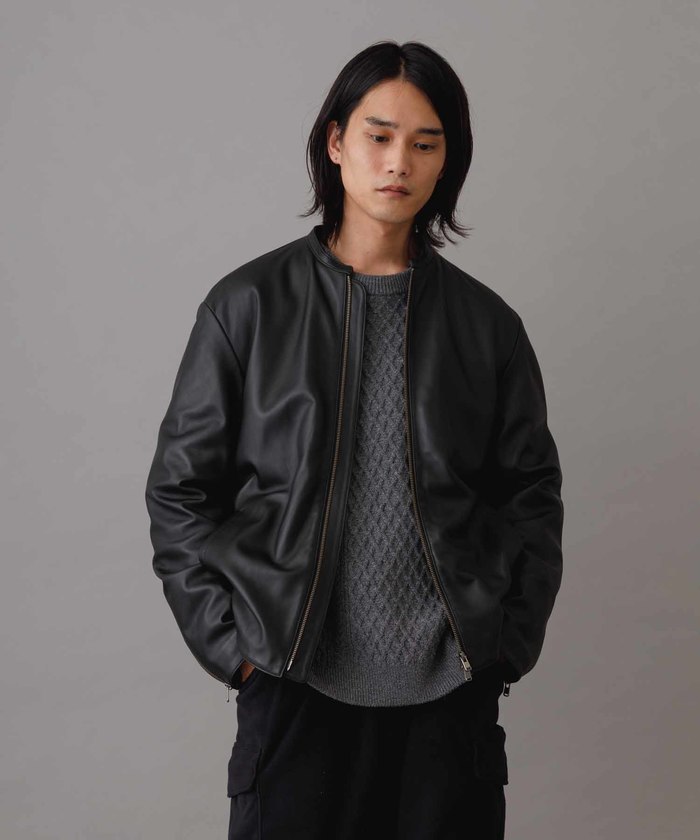 クーポン】シープレザー シングルライダースジャケット/ルーズシルエット/UNISEX(504150036) | アダム エ ロペ(ADAM ET  ROPE') - d fashion