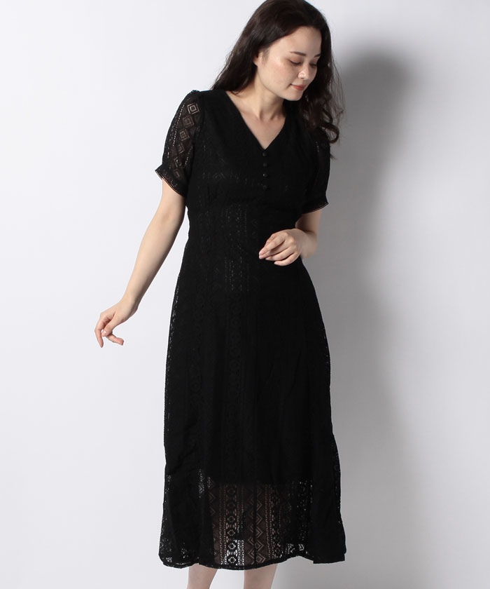 国内発送 J.Crew 艶やかクレープワンピース関税込 クーポン】【セール 50%OFF】総レースワンピース(504138179