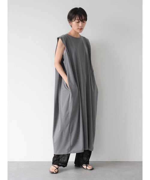 セール ショルダータックノースリーブカットワンピース アメリカン ホリック American Holic D Fashion