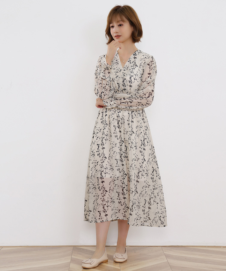 【関税込み】BELLE イエロー Flore ミディアムワンピース セール 25%OFF】ドゥー ベル Doux Belle マキシワンピース