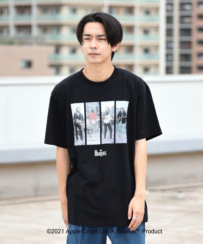 ビートルズ Tシャツ 「ゲット・バック - シルエット」黒 BEATLES