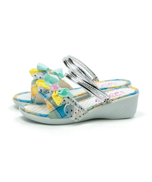 セール50 Off サンダル キッズ ジュニア サンダル 女の子 リボン かわいい つっかけ ウェッジヒール Di 3551 フットプレイス Foot Place D Fashion