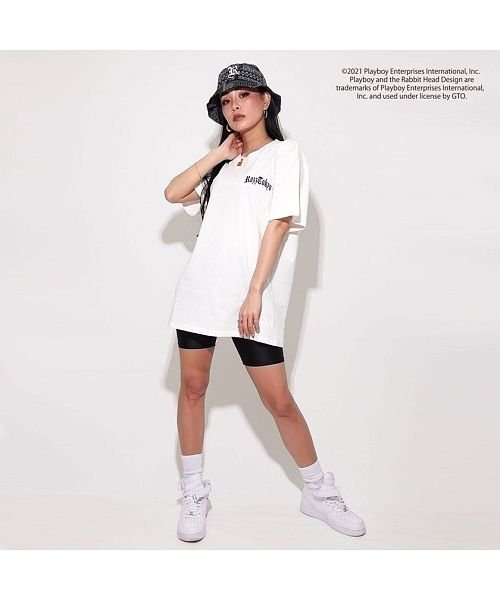 Razzi Play Boy バックプリント入りロゴ刺繍半袖tシャツ メンズ Play Boy プレイボーイ Razzis ラズ ブランド おしゃれ トップス ラズ Razz D Fashion