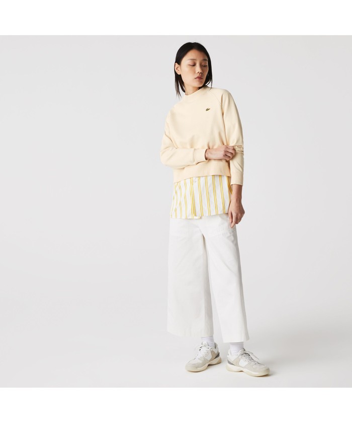 セール】ラコステ LACOSTE LACOSTE L!VEメタルバッジクルー