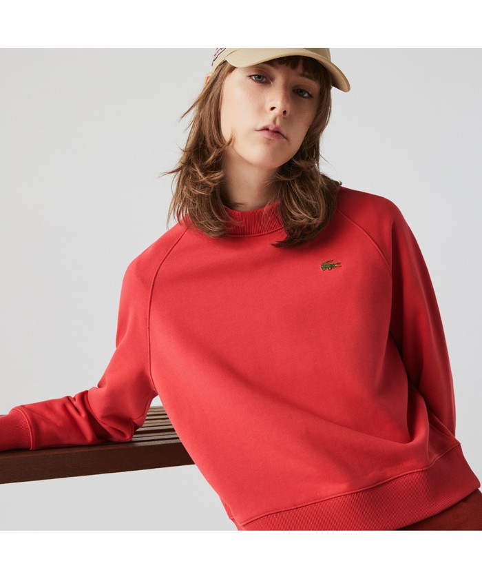 セール】ラコステ LACOSTE LACOSTE L!VEメタルバッジクルー