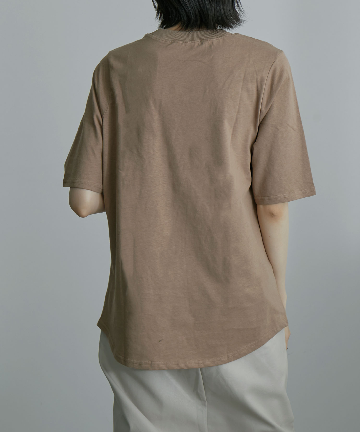 【未使用】ブリーフィング モックネック ハイネック Tシャツ 半袖 ブラウン 茶 ハイネック tシャツ メンズ 半袖 無地 モックネック インナー