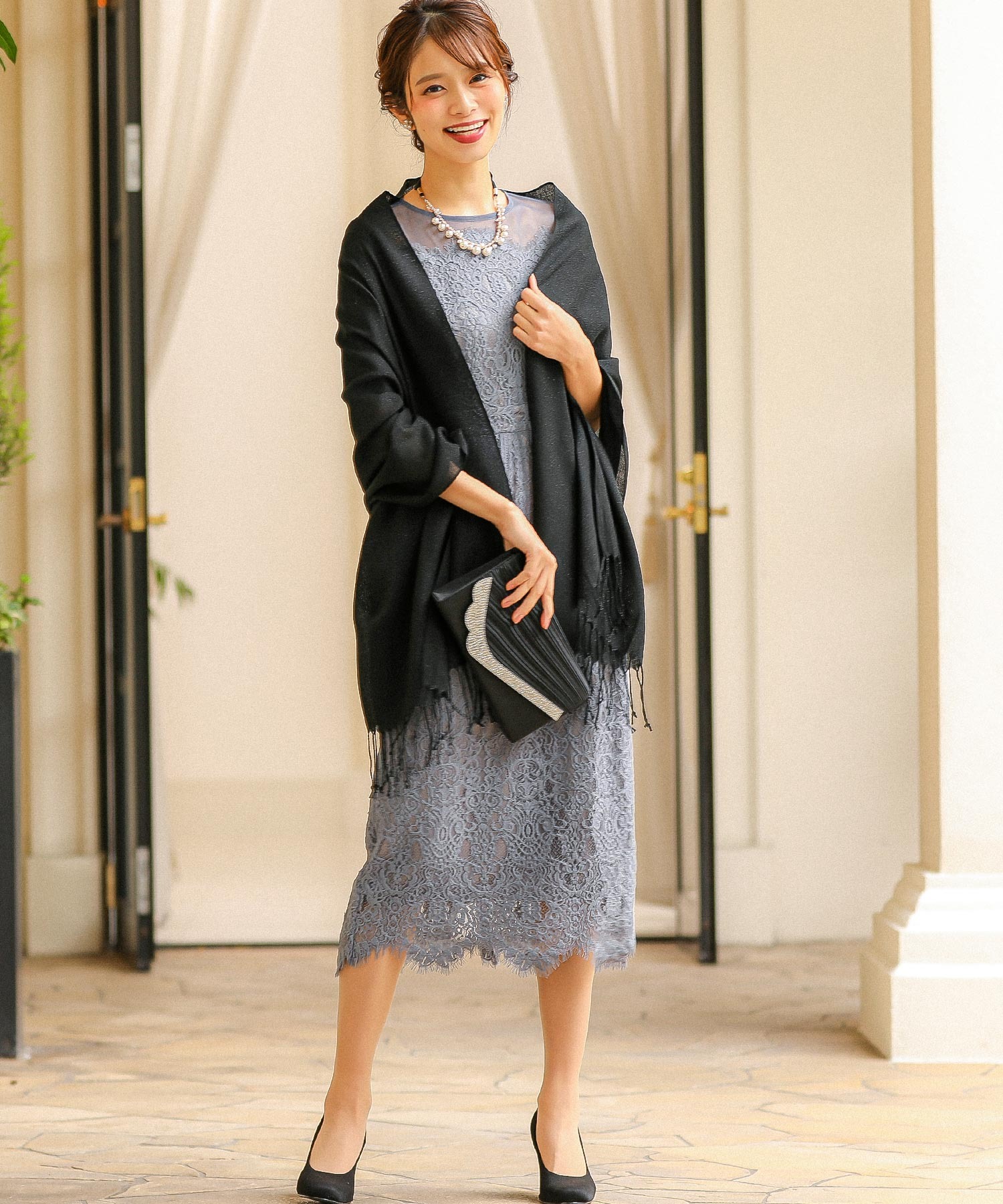 ニアナ niana ラメショール 結婚式ストール パーティーストール