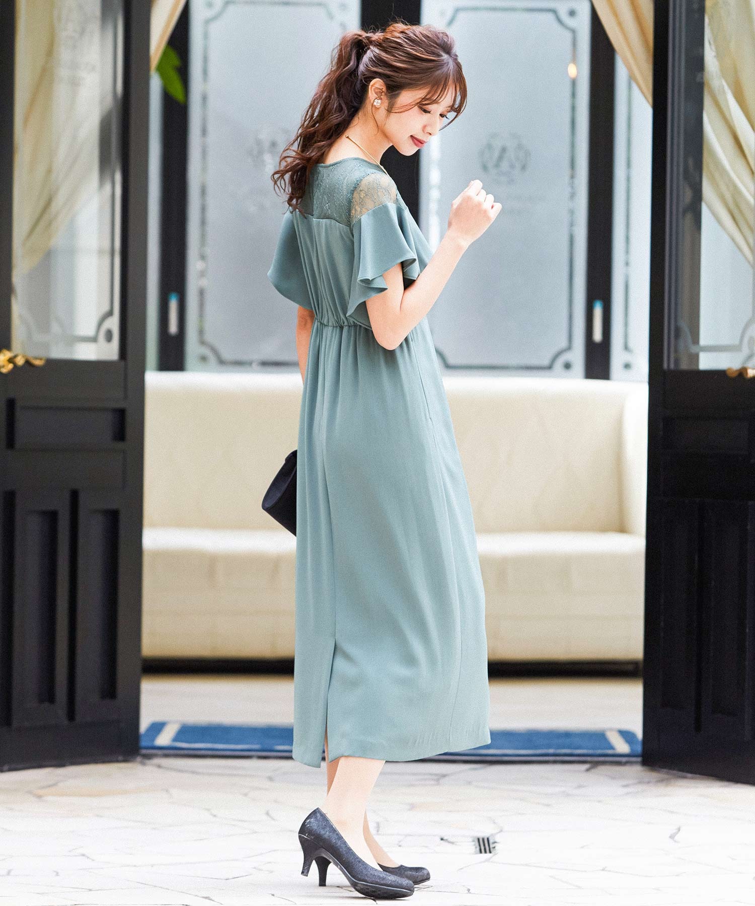stella tokyo シフォンAラインワンピース 結婚式 二次会 成人式 stella tokyo シフォンAラインワンピース 結婚式 二次会 成人式