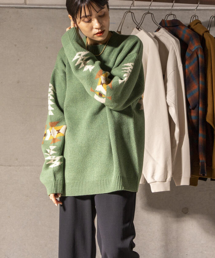 PENDLETON ペンドルトン ニット セーター タートルネック 緑 グリーン ...