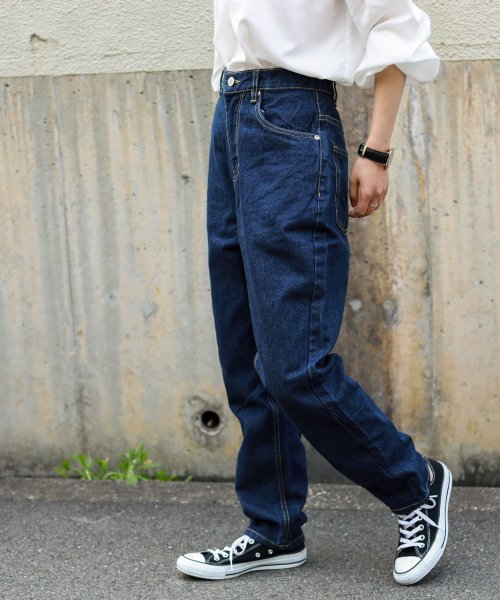 デニム バルーンパンツ レディース 大きいサイズ サルエルパンツ デニムパンツ ハイウエスト ジーンズ ボトムス ゆったり ワイド 体型カバー 細見せ 美脚 ロ ファッションレター Fashion Letter D Fashion