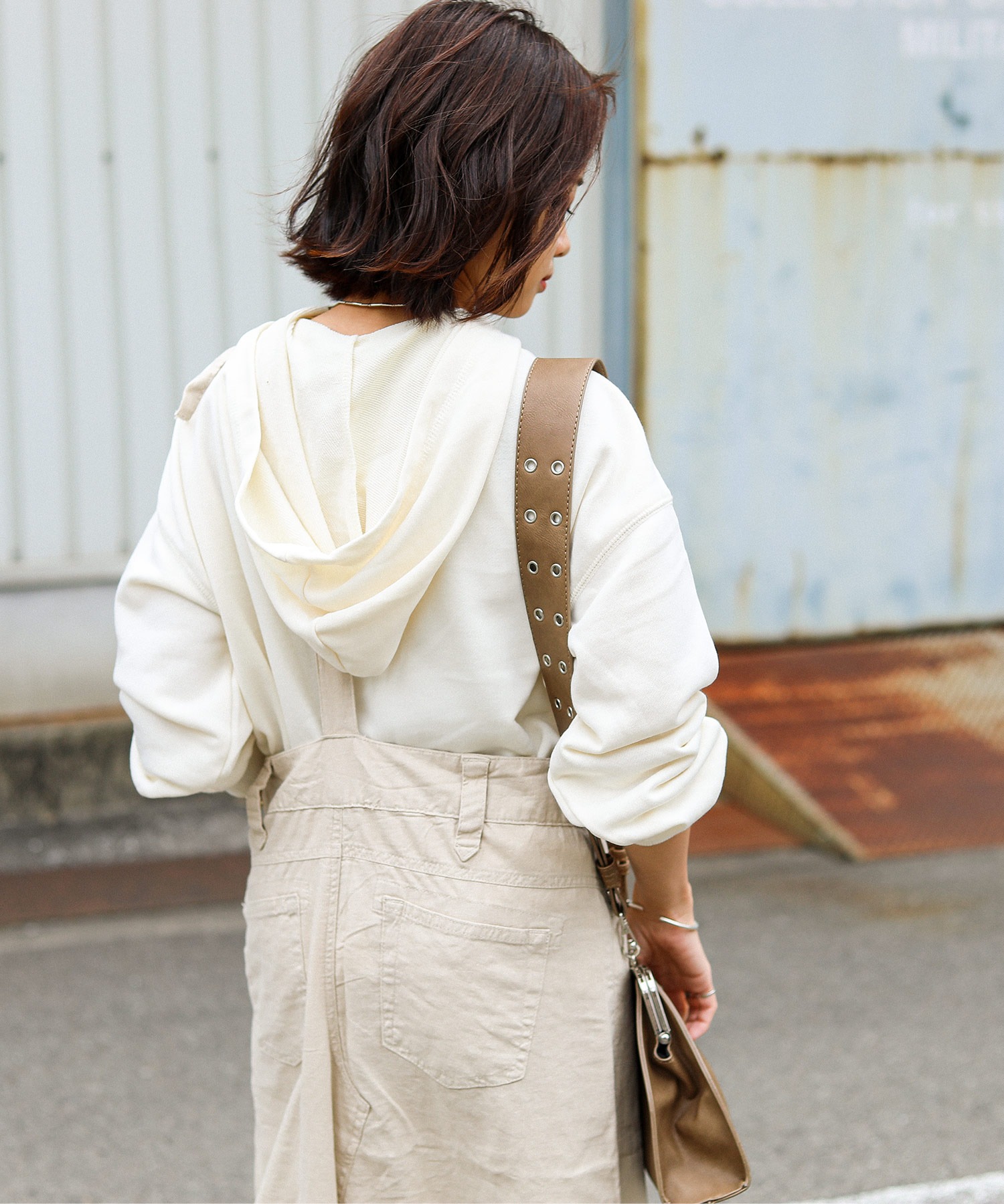新品dressing linen リネンのサロペットスカート 当店別注】fog linen work / リネンサロペットスカート - 北欧