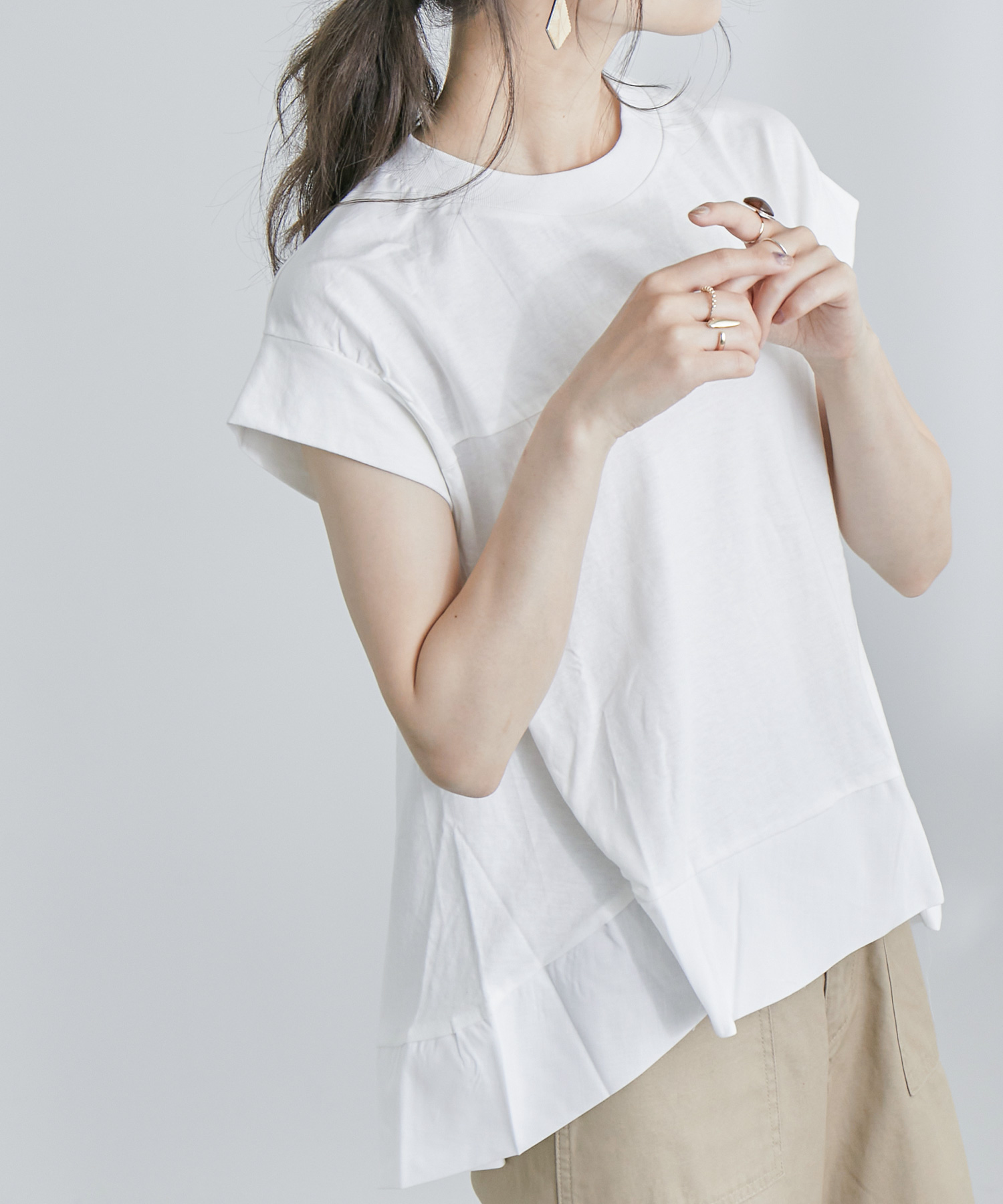 tシャツ 袖下切り替えフレアーTEE レディース r22010268d693_1.jpg