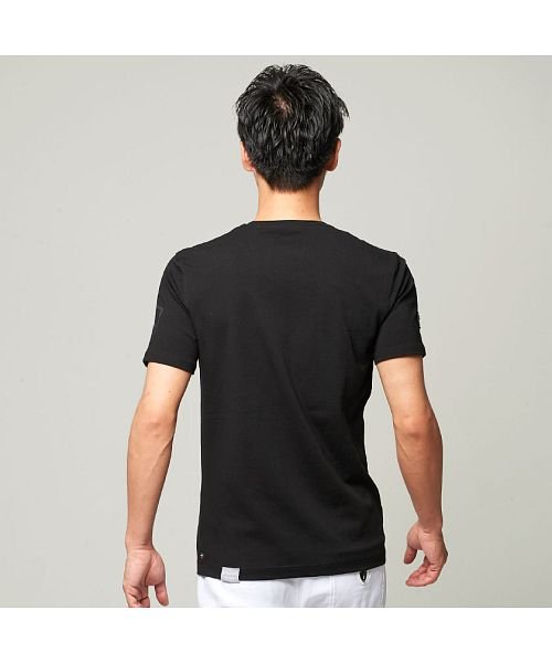 Viola Puレザー貼付けクルーネック半袖ストレッチtシャツ ヴィオラ ビオラ Tシャツ メンズ 半袖 トップス インナー カットソー クルーネック ロゴ プ ヴィオラ Viola D Fashion