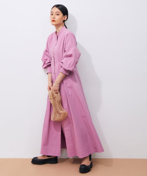 バンドカラーフレアシャツワンピース アダム エ ロペ Adam Et Rope D Fashion